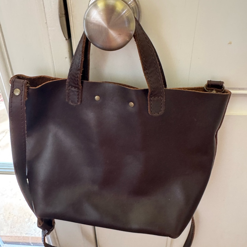 Grizzly Mini Crossbody Leather Tote Bag